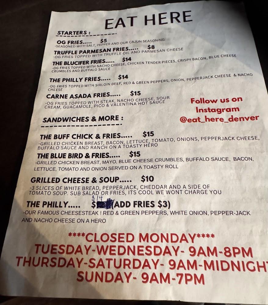 EAT HERE Menu image 3